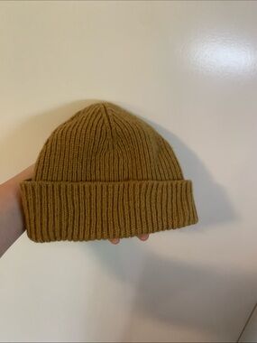 Men's Knit Cuffed Beanie Hat - Camel Brown